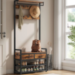 Kapstok met Schoenenrek, Lades en Kledingroede – 6-in-1 Halmeubel