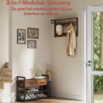 Kapstok met Schoenenrek, Lades en Kledingroede – 6-in-1 Halmeubel - Afbeelding 7