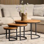Salontafel Britt | Set van 3 | Mangohout | NIEUW
