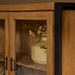 Vitrinekast Britt | 115 cm | Naturel Mangohout | NIEUW - Afbeelding 3