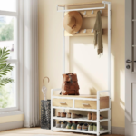 Kapstok met Schoenenrek, Lades en Kledingroede – 6-in-1 Halmeubel - Afbeelding 2
