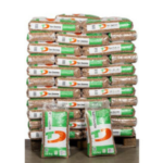 Ten Damme Bruine houtpellets / pelletkorrels mixed wood - gezakt 66 x 15 kg. 990kg. ENplus A1 .