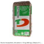 Ten Damme Bruine houtpellets / pelletkorrels mixed wood - gezakt 66 x 15 kg. 990kg. ENplus A1 . - Afbeelding 2